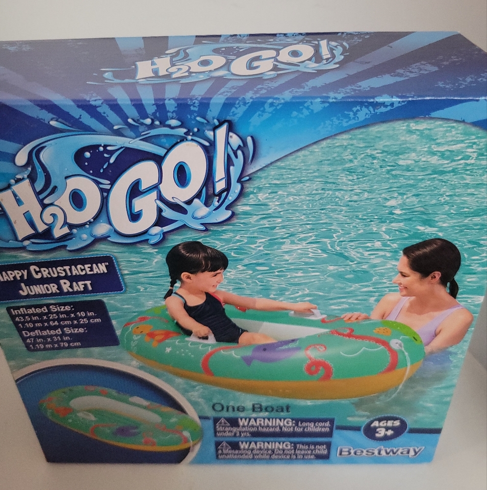 H2OGO Happy Crustacean Junior Raft  Inflatable Boat 43.3"X25.2"(New)